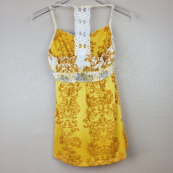 Y2K Lace Floral Crochet Halter Top Blouse Boho S - Picture 3 of 10